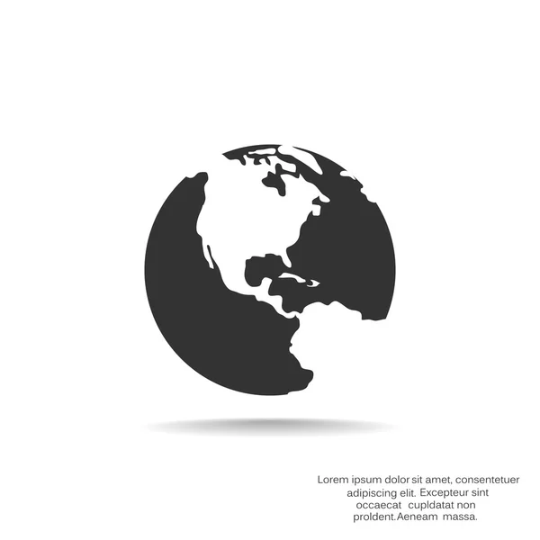 Planet earth web icon — Stock Vector