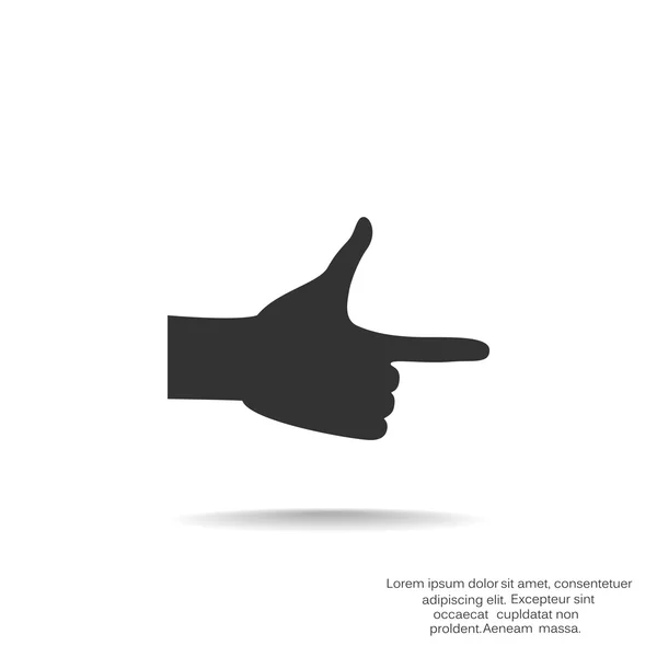 Hand wijzen met rechte vinger — Stockvector