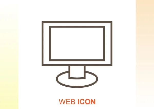 Icône web écran moniteur vide — Image vectorielle