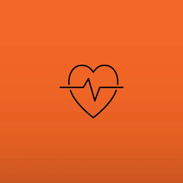 Eenvoudige symboolpictogram cardiologie — Stockvector