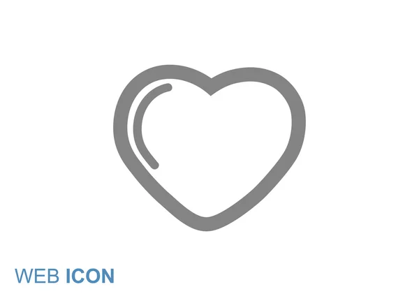 Icono web simple corazón , — Vector de stock