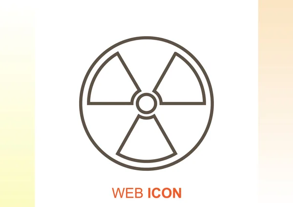Radiation symbol web icon — Stock Vector