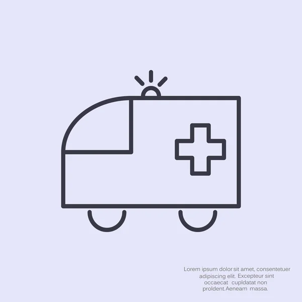 Ambulance auto web pictogram — Stockvector