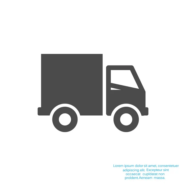 Eenvoudige vrachtwagen web pictogram — Stockvector