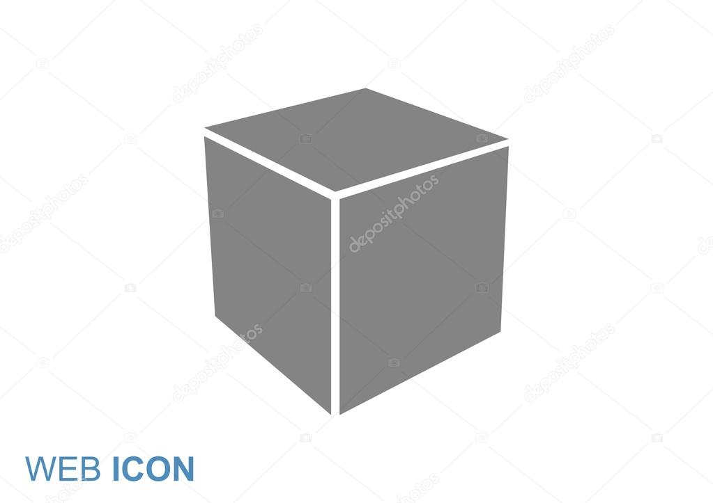 Simple cube web icon