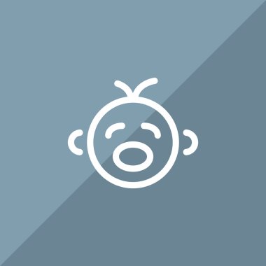 Ağlayan bebek siluet