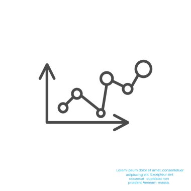 Eğri çizgi grafik simgesini
