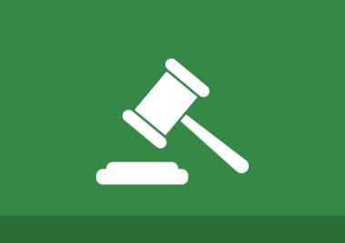 Açık artırma çekiç basit web simgesi