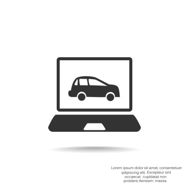 Dizüstü ekran araba ile