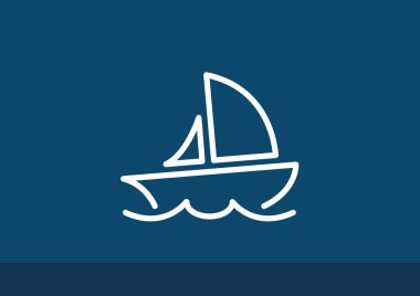Yelkenli tekne web simgesi