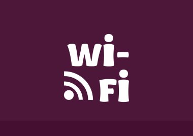 Wi-Fi yazıt dalgalar simgesiyle
