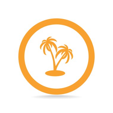 palmiye ağaçları ile egzotik ada