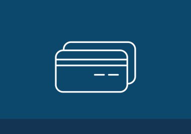 Plastik kart basit web simgesi