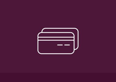 Plastik kart basit web simgesi