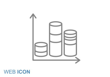 Sütunlar basit web simgesi ile grafik