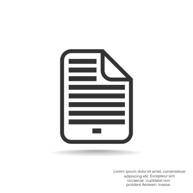 Belge dosya basit web simgesi