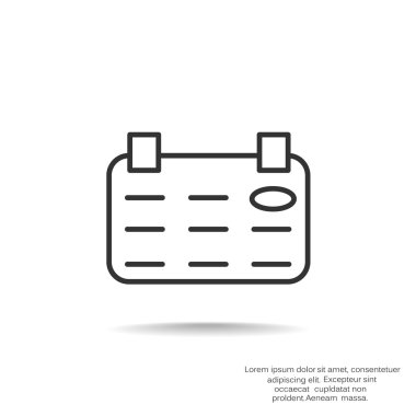 Takvim basit web simgesi yaprak