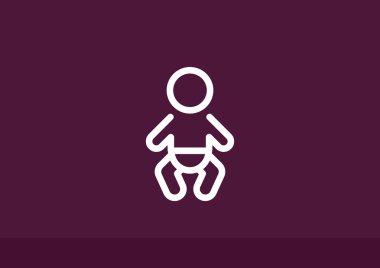 Basit çizgiler bebek bebek simge