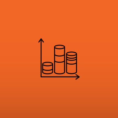 Sütunlar basit web simgesi ile grafik