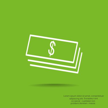 Dolar web simgesi yığını