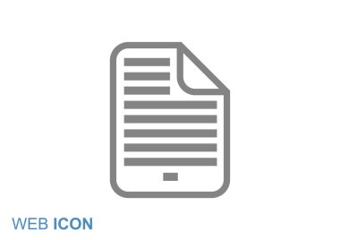 Belge dosya basit web simgesi