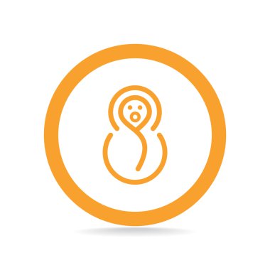 Basit çizgiler bebek bebek simge