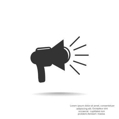 Basit megafon web simgesi