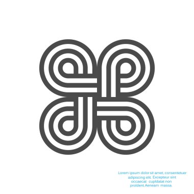 Eğrisi simetrik şekiller desen