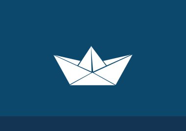 Kağıt gemi simpe web simgesi