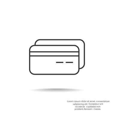 Plastik kart basit web simgesi