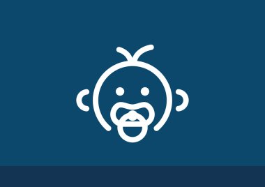 Bebek emziği ile basit simgesi