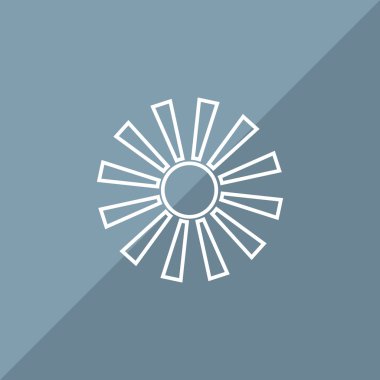 Güneş ışınları basit simgesiyle