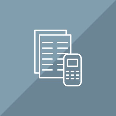 Kağıtları cep telefonu basit web simgesi ile