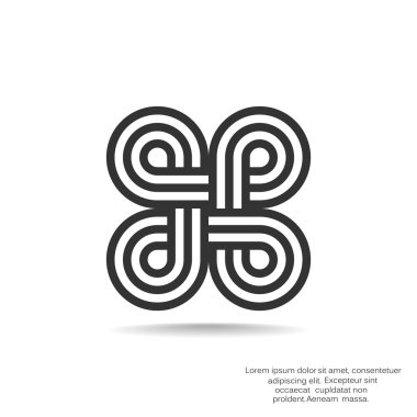 Eğrisi simetrik şekiller desen