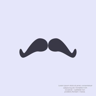 Doodle bıyık basit web simgesi