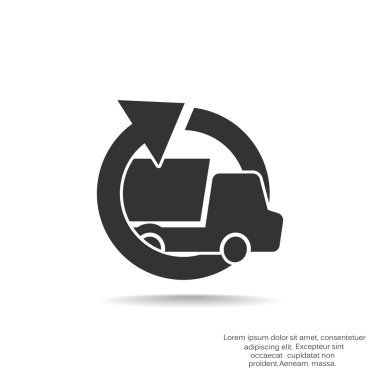 Yuvarlak ok ile basit kamyon