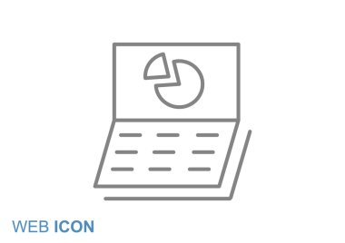 Basit laptop ile grafik ekran üzerinde