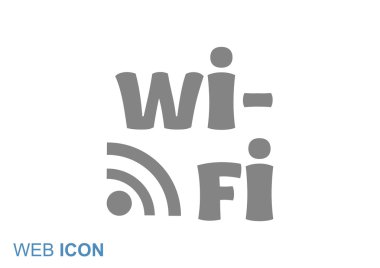 Wi-Fi yazıt dalgalar simgesiyle
