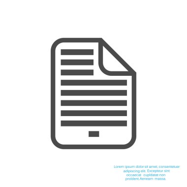 Belge dosya basit web simgesi