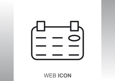 Takvim basit web simgesi yaprak