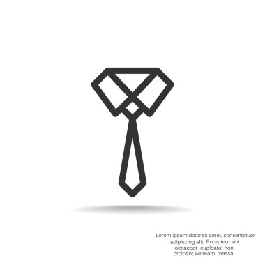 Düğümlü kravat basit web simgesi