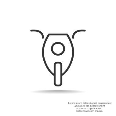 Basit motosiklet web simgesi