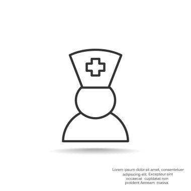 Hemşire siluet web simgesi