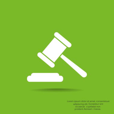 Açık artırma çekiç basit web simgesi