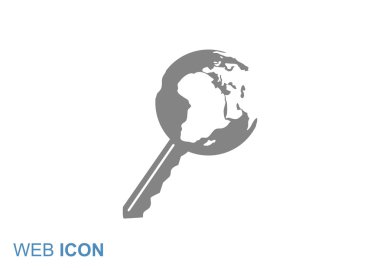 Dünya web simgesi anahtarı