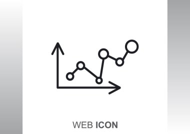 Eğri çizgi grafik simgesini