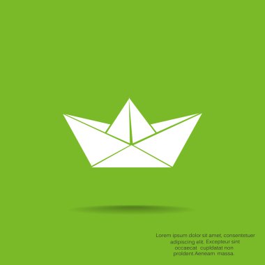 Kağıt gemi simpe web simgesi
