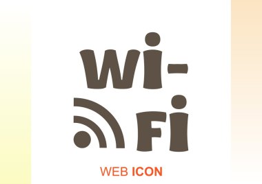 Wi-Fi yazıt dalgalar simgesiyle