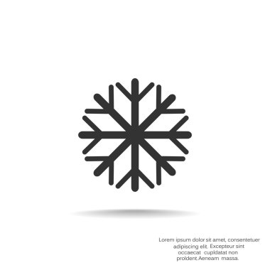 Kar tanesi basit web simgesi