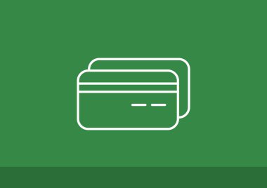 Plastik kart basit web simgesi